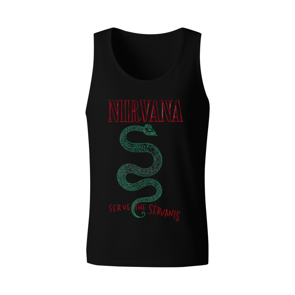 Nirvana Serve the Servants Green Snake Graphic Tank Top product image featuring Serve the Servants green snake