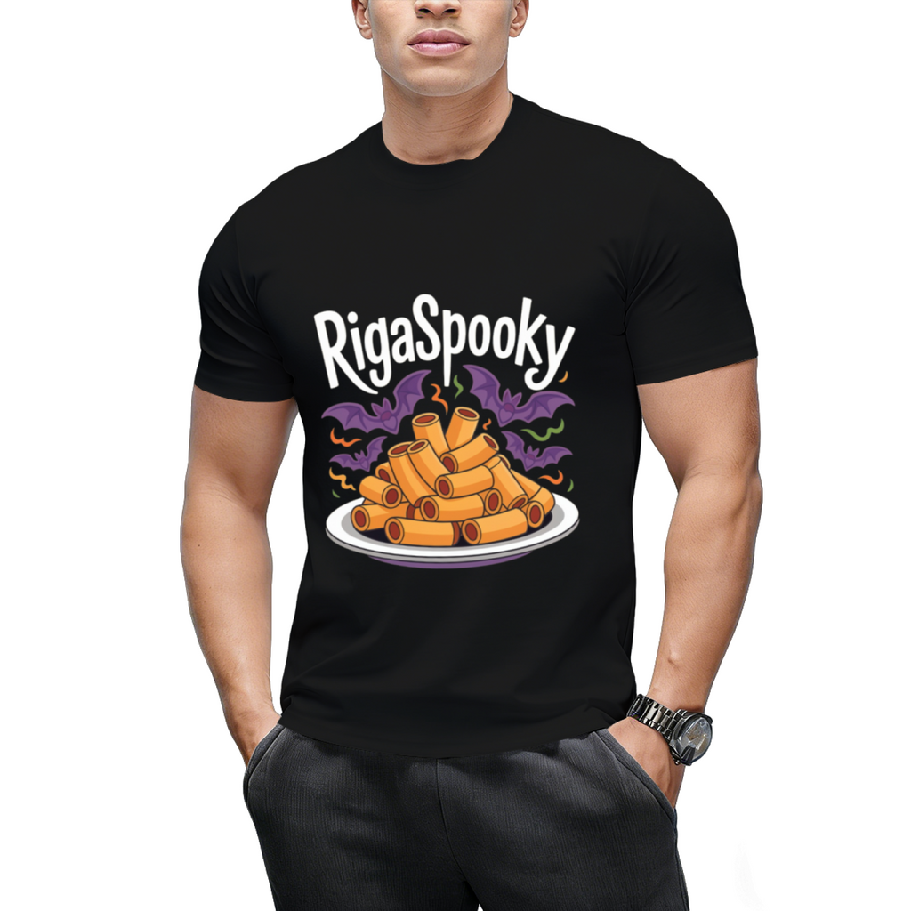 Rigaspooky Halloween Pasta Graphic T-Shirt