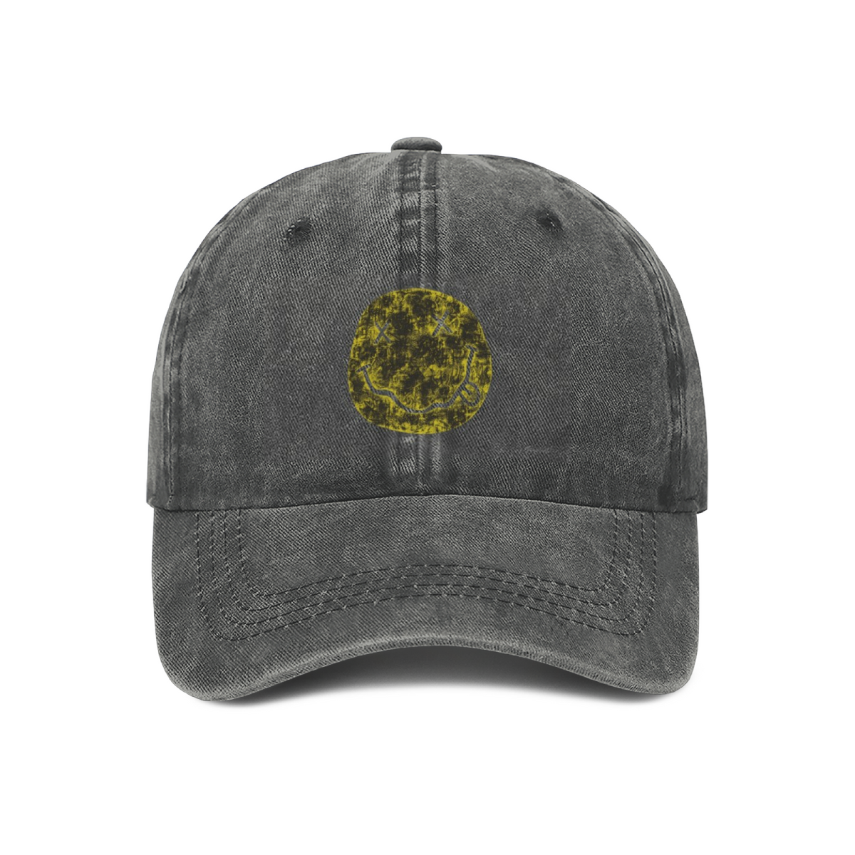 Nirvana I’m So Happy Smiley Washed Baseball Cap