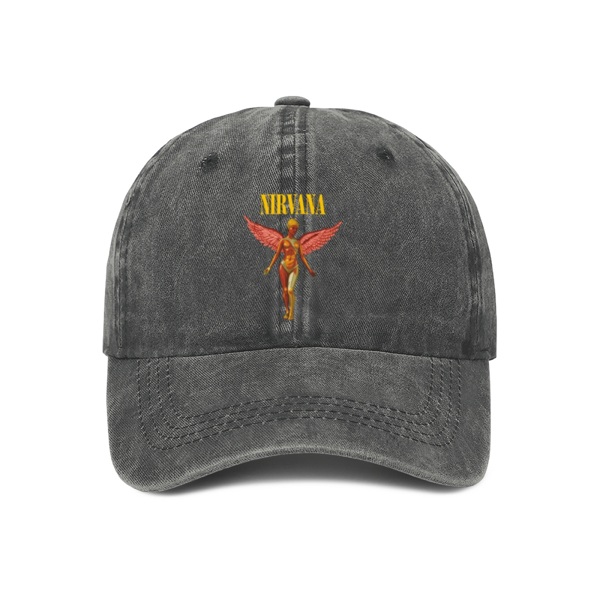 Nirvana In Utero Album Washed Baseball Cap