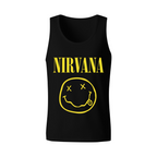 Nirvana Classic Yellow Smiley Face Graphic Tank Top product image featuring yellow Nirvana smiley-face logo