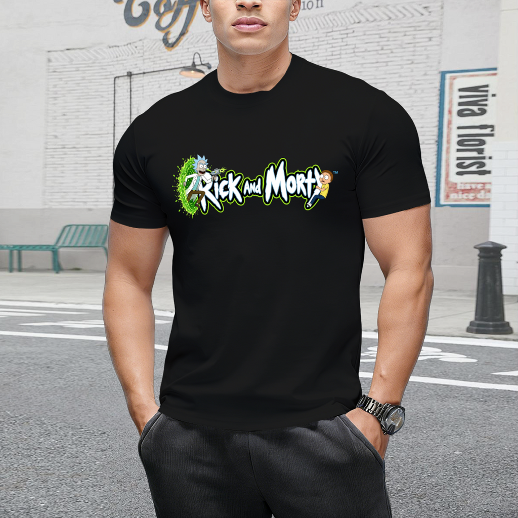 Cartoon Portal Duo Men's T-Shirt for Summer