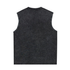 Nirvana Nevermind Logo Unisex Washed Graphic Tank Top — product image showing the a Nirvana Nevermind logo graphic design