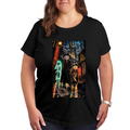 Rainy Neon City Women's T-Shirt for Evening Walks