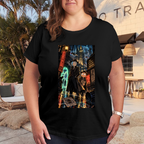 Rainy Neon City Women's T-Shirt for Evening Walks