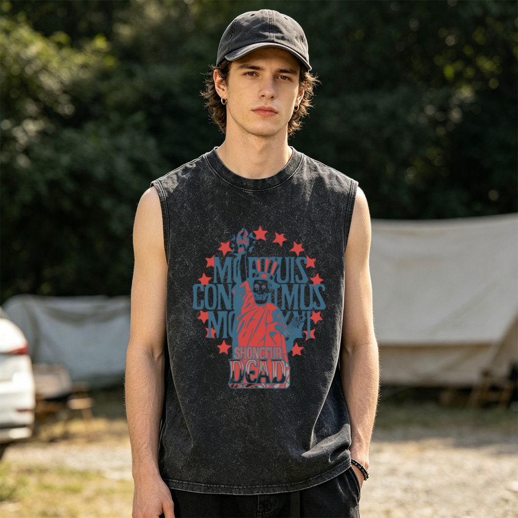 Grateful Dead washed graphic tank top with 1966 Liberty graphic