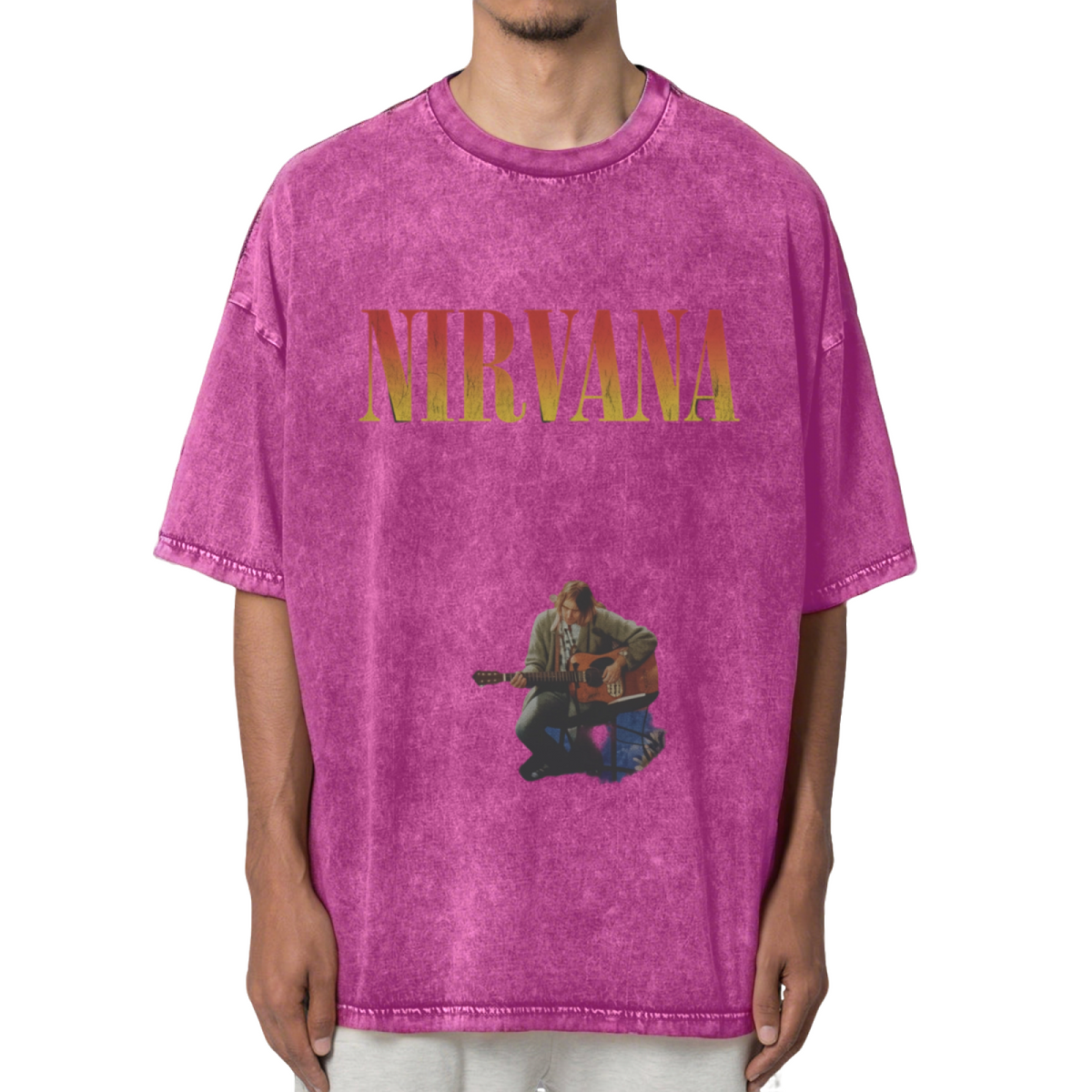 Nirvana Kurt Cobain Acoustic Washed Tee