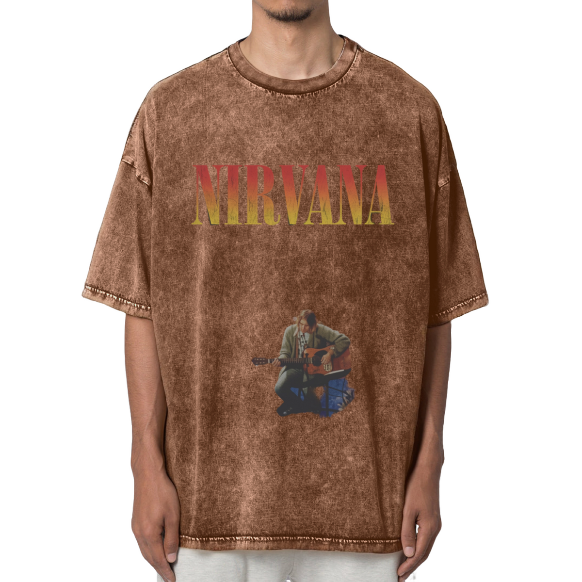 Nirvana Kurt Cobain Acoustic Washed Tee