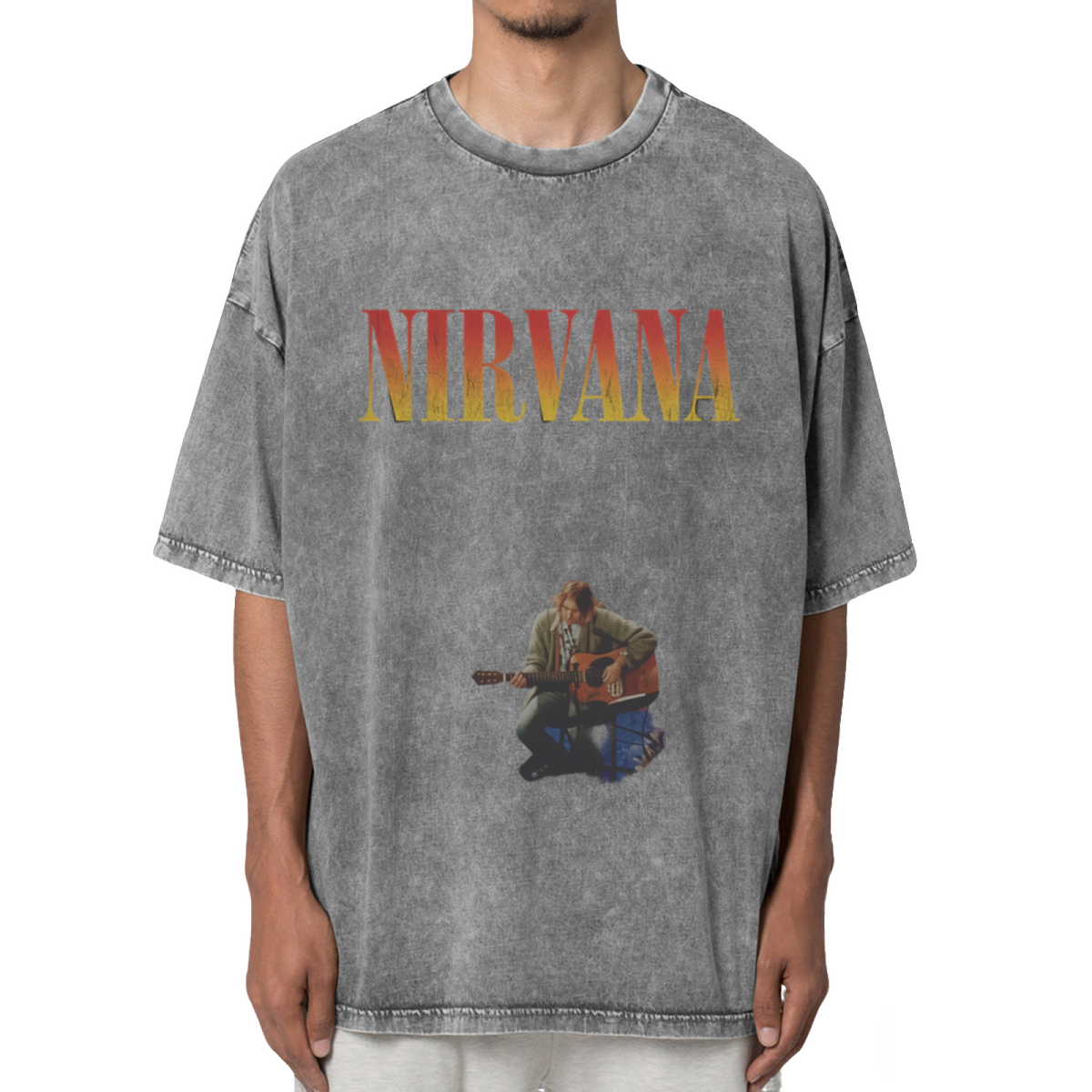Nirvana Kurt Cobain Acoustic Washed Tee