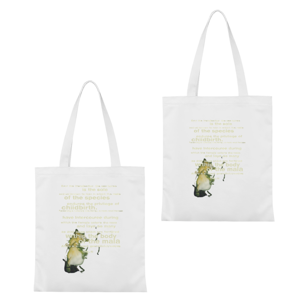 Nirvana Seahorse Graphic Canvas Tote Bag
