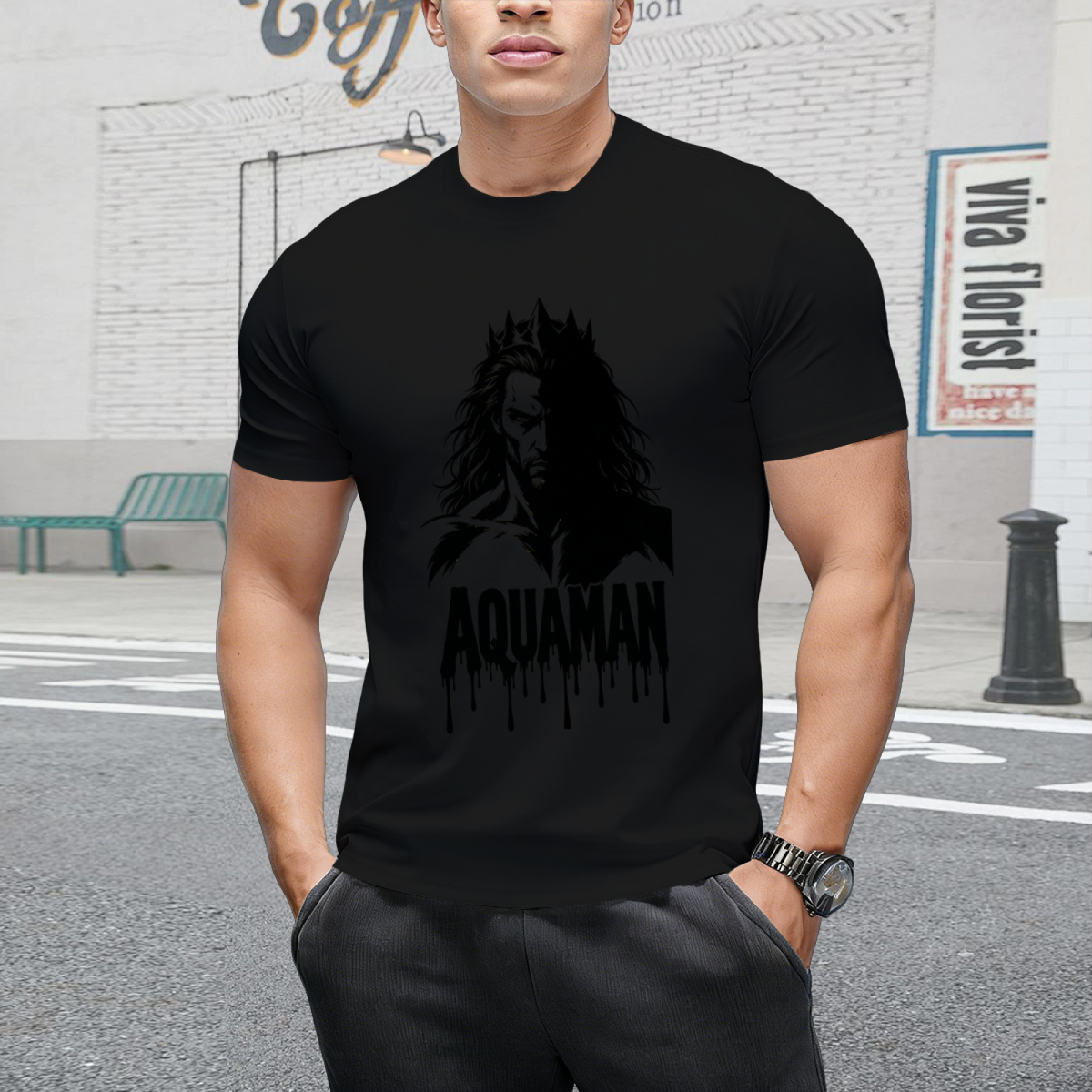 Ocean Warrior Collage Men's T-Shirt for Casual Outings