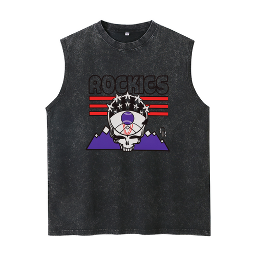 Grateful Dead washed graphic tank top with Homage Rockies graphic