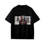 Punk Pigtail Newsprint Kid's T-Shirt for Festival Wear