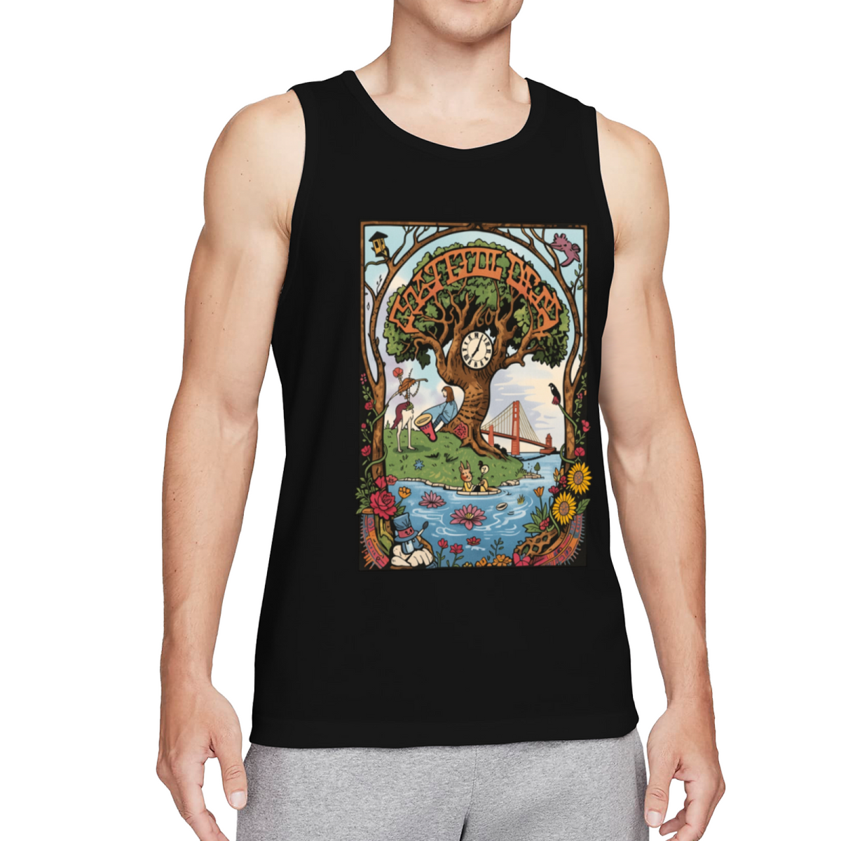 Grateful Dead 60th Anniversary Tie Dye Artwork graphic tank top product image
