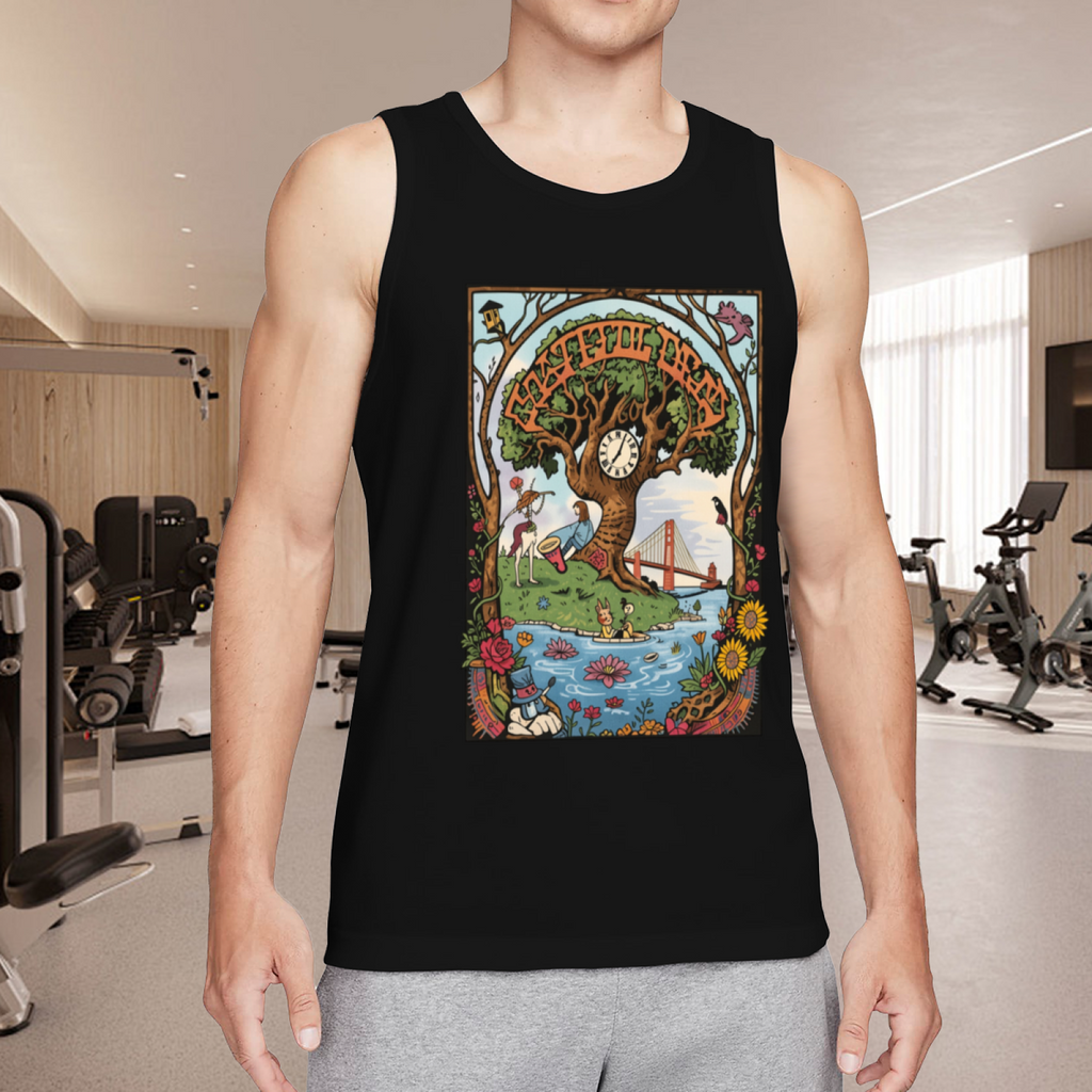 Grateful Dead 60th Anniversary Tie Dye Artwork graphic tank top product image