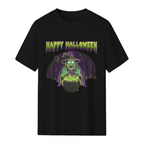 Scary Witch Happy Halloween Cauldron Potion Graphic T-Shirt