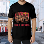 Nirvana Unplugged Live in New York Concert T-Shirt — product design preview of the artwork; the artwork uses a photograph of an unplugged live performance in New York