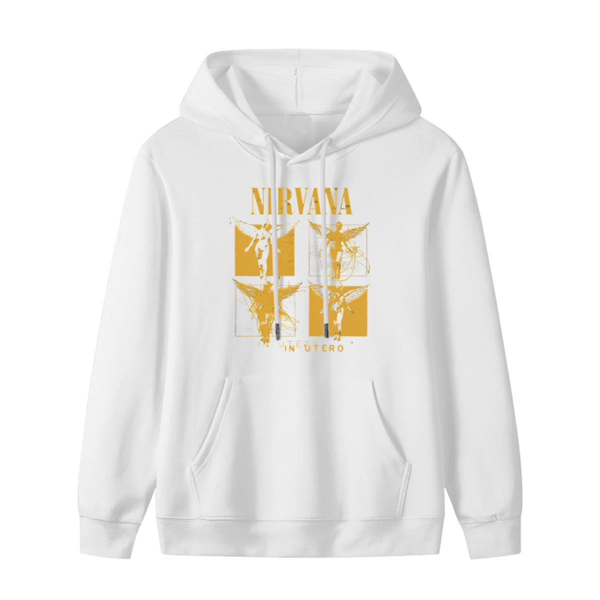 Nirvana In Utero Yellow Angel Panels Hoodie