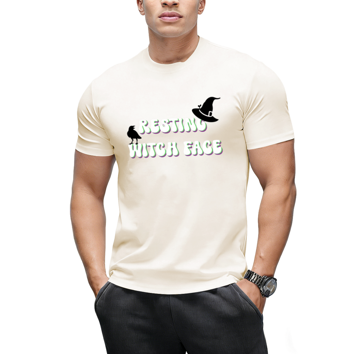 Resting Witch Face Graphic T-Shirt