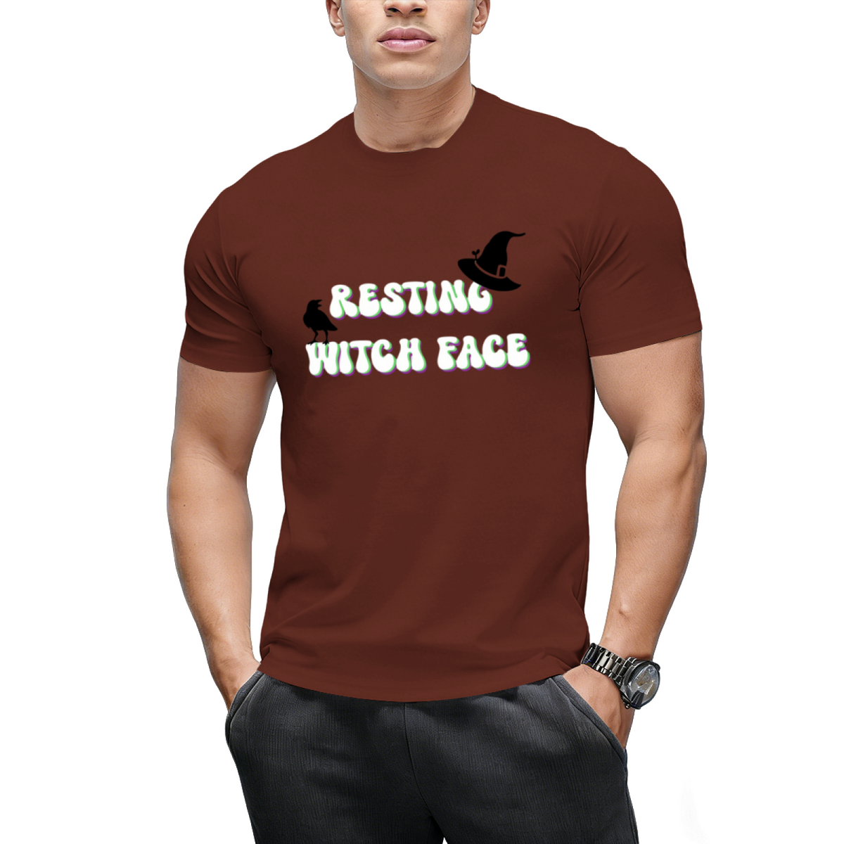 Resting Witch Face Graphic T-Shirt