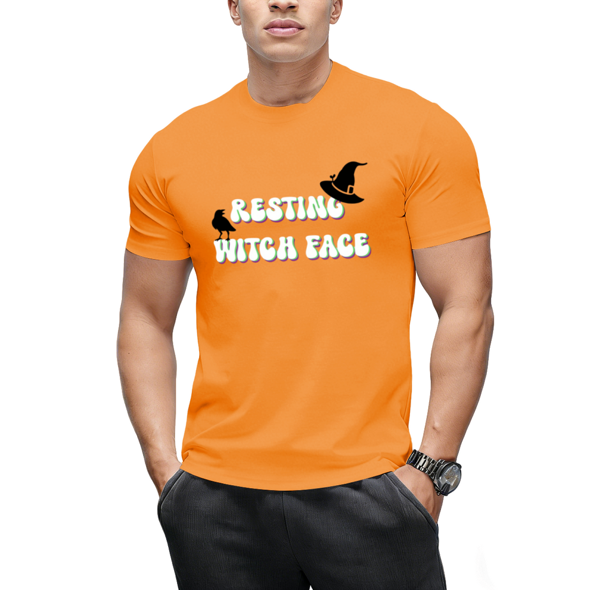 Resting Witch Face Graphic T-Shirt
