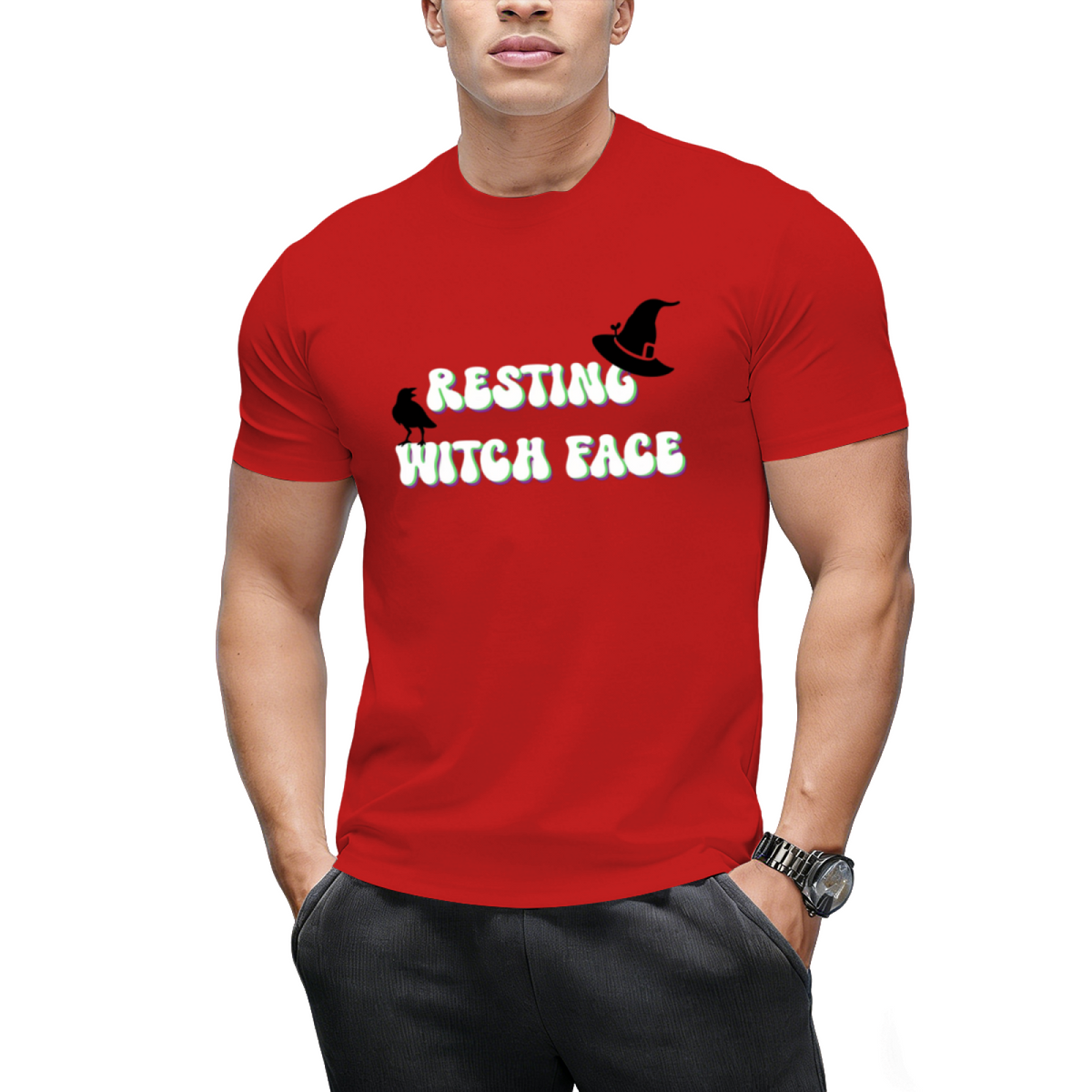 Resting Witch Face Graphic T-Shirt