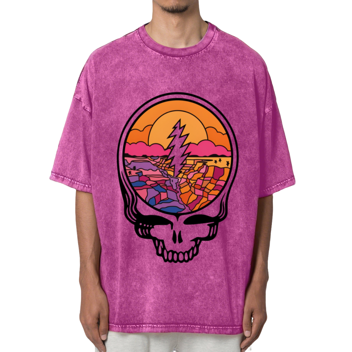 Grateful Dead Grateful Dead Music Artwork Washed Graphic T-Shirt