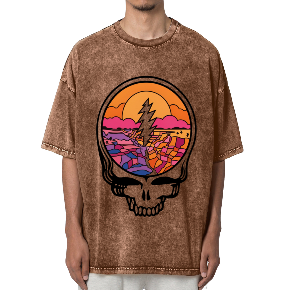 Grateful Dead Grateful Dead Music Artwork Washed Graphic T-Shirt