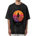 Front view of Grateful Dead Grateful Dead Music Artwork washed graphic T-shirt