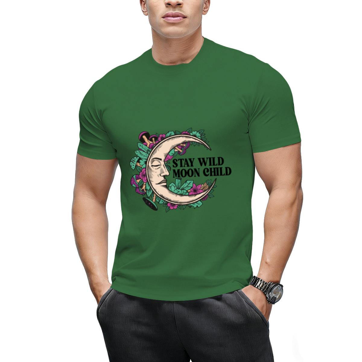 Stay Wild Moon Child Halloween Graphic T-Shirt