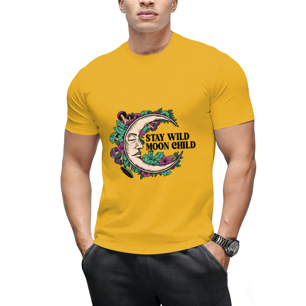 Stay Wild Moon Child Halloween Graphic T-Shirt