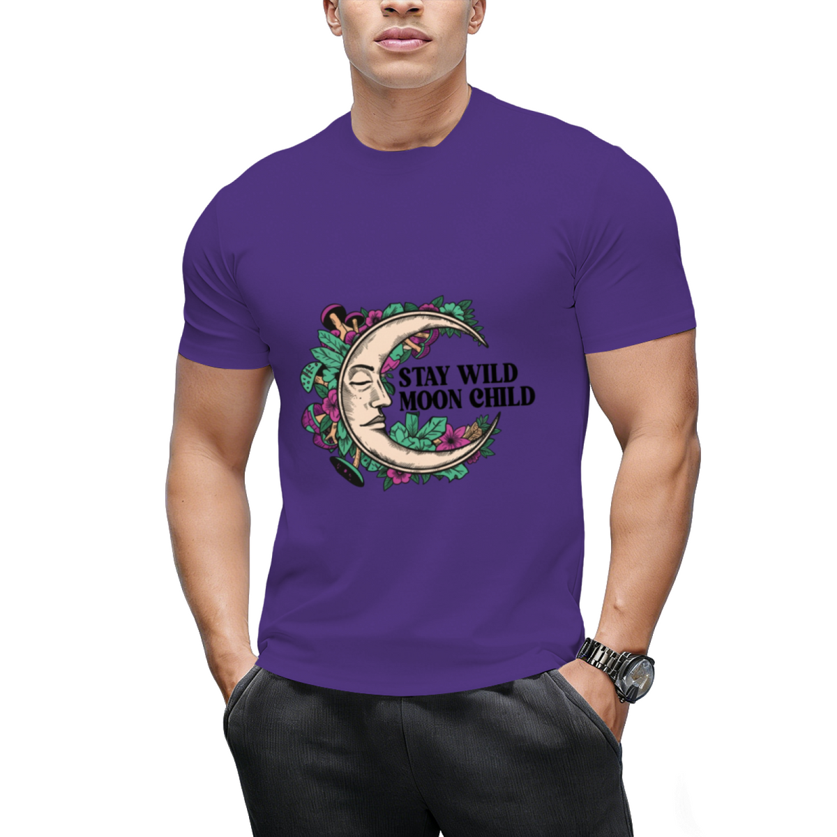 Stay Wild Moon Child Halloween Graphic T-Shirt