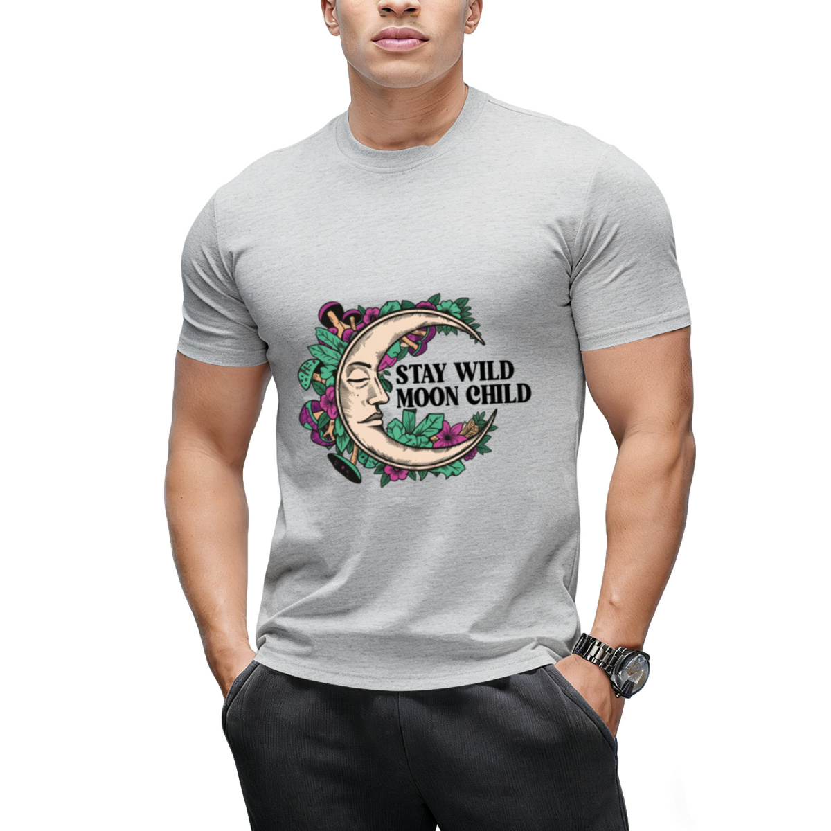 Stay Wild Moon Child Halloween Graphic T-Shirt