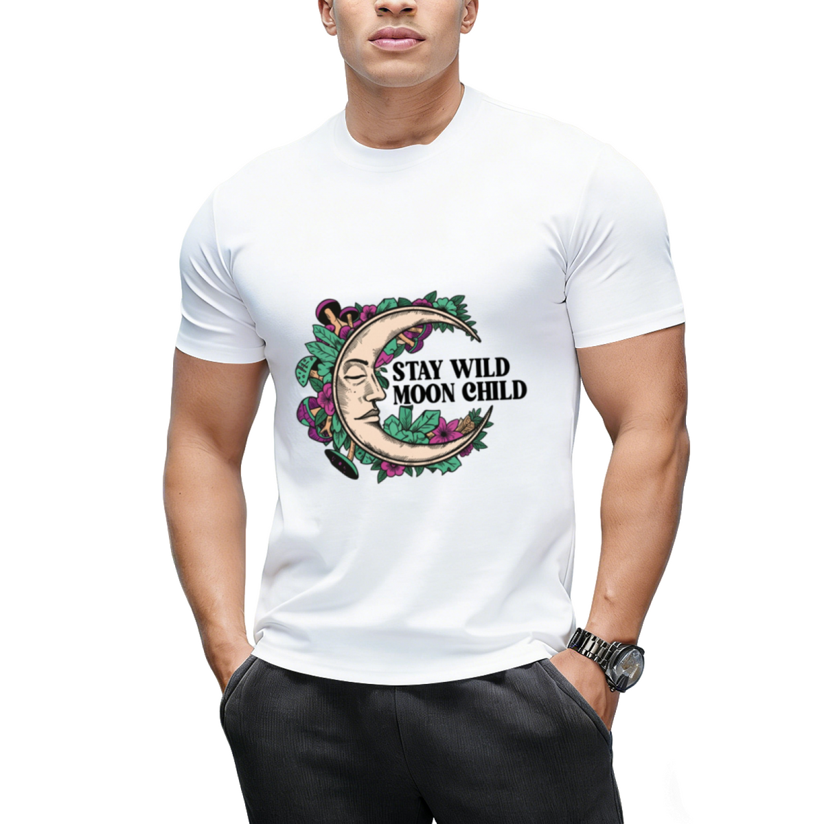 Stay Wild Moon Child Halloween Graphic T-Shirt