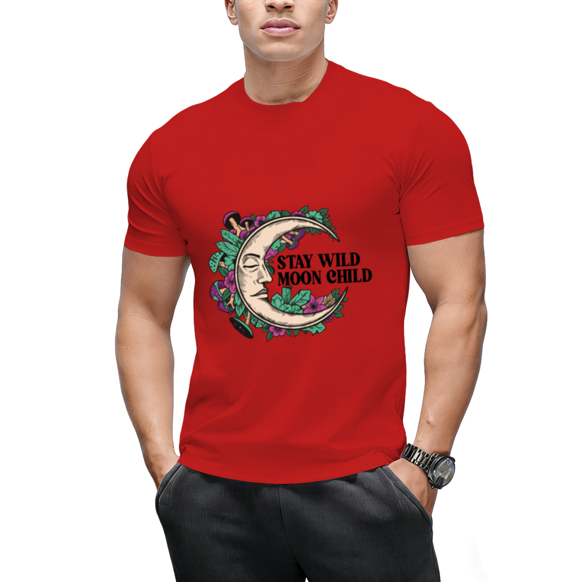 Stay Wild Moon Child Halloween Graphic T-Shirt