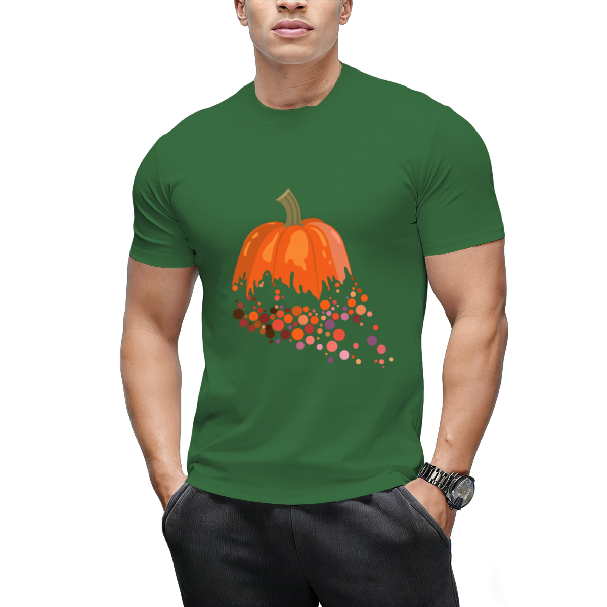 Pumpkin Dots Graphic T-Shirt