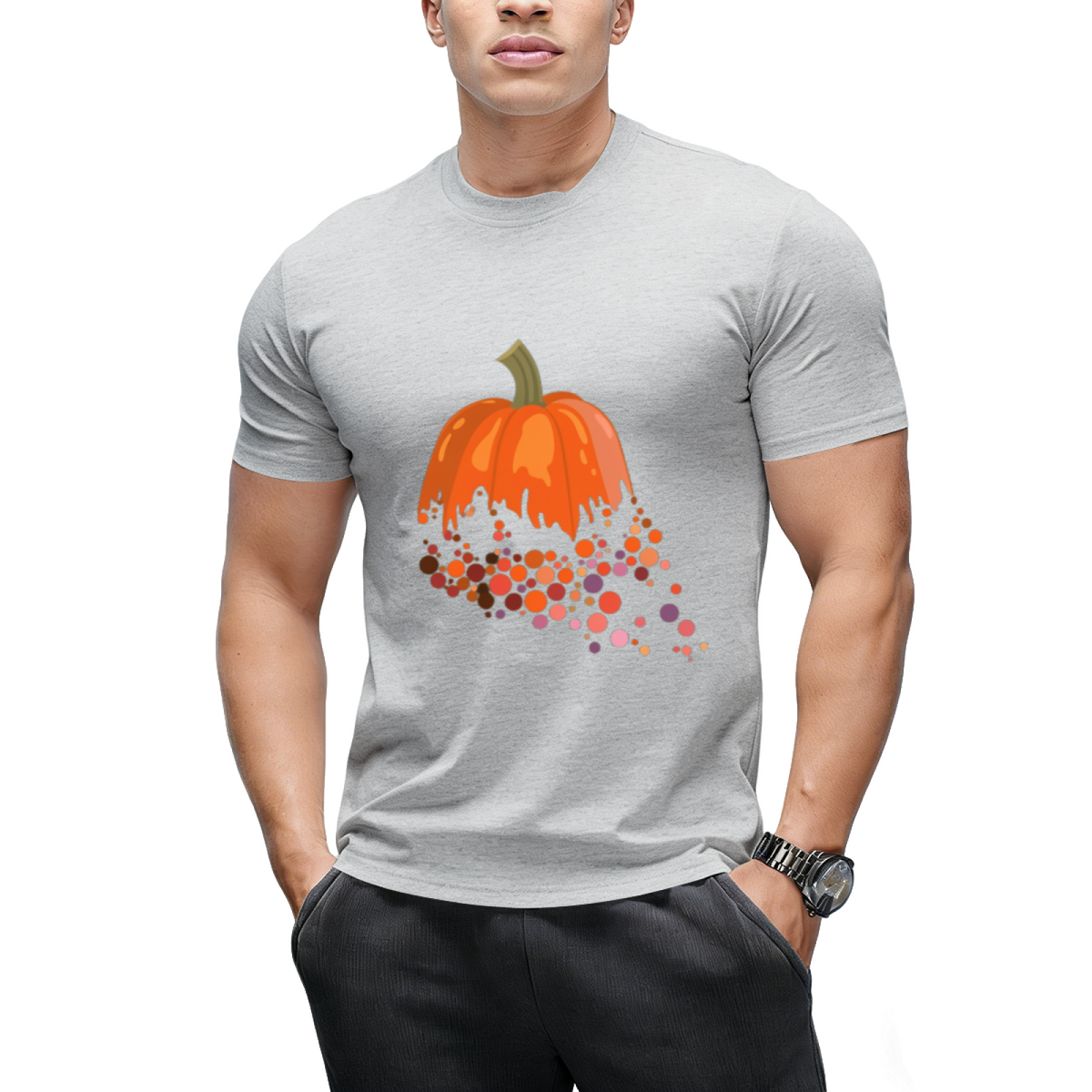 Pumpkin Dots Graphic T-Shirt