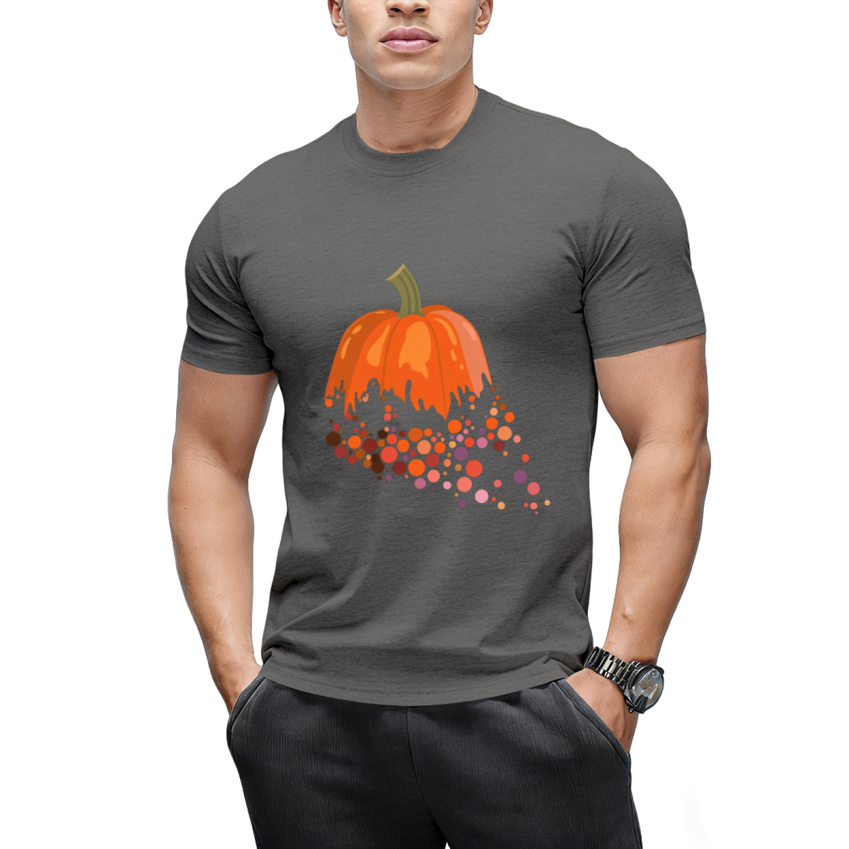 Pumpkin Dots Graphic T-Shirt