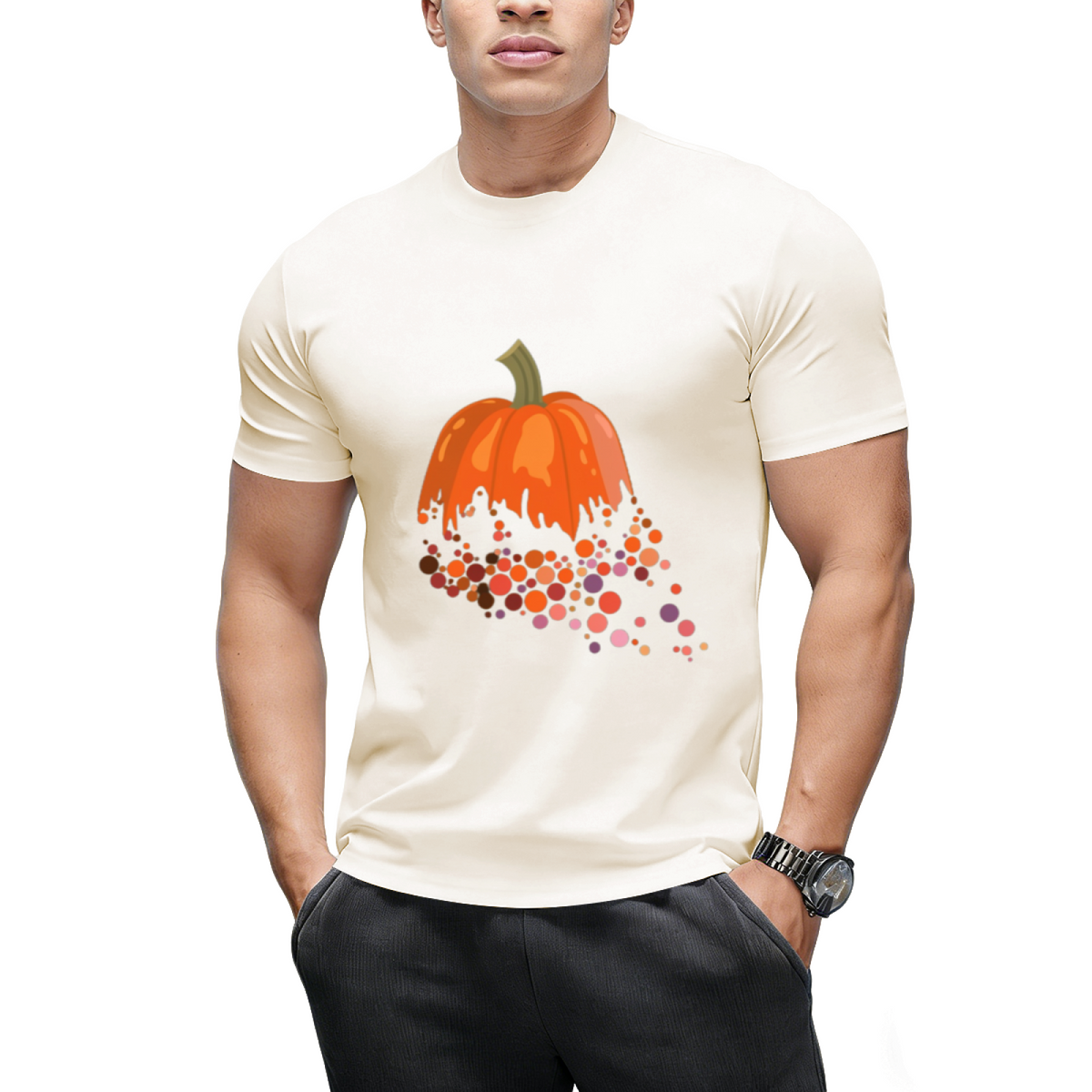 Pumpkin Dots Graphic T-Shirt