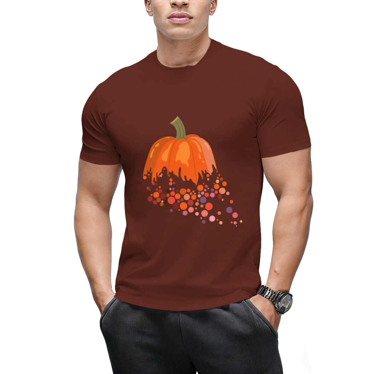 Pumpkin Dots Graphic T-Shirt