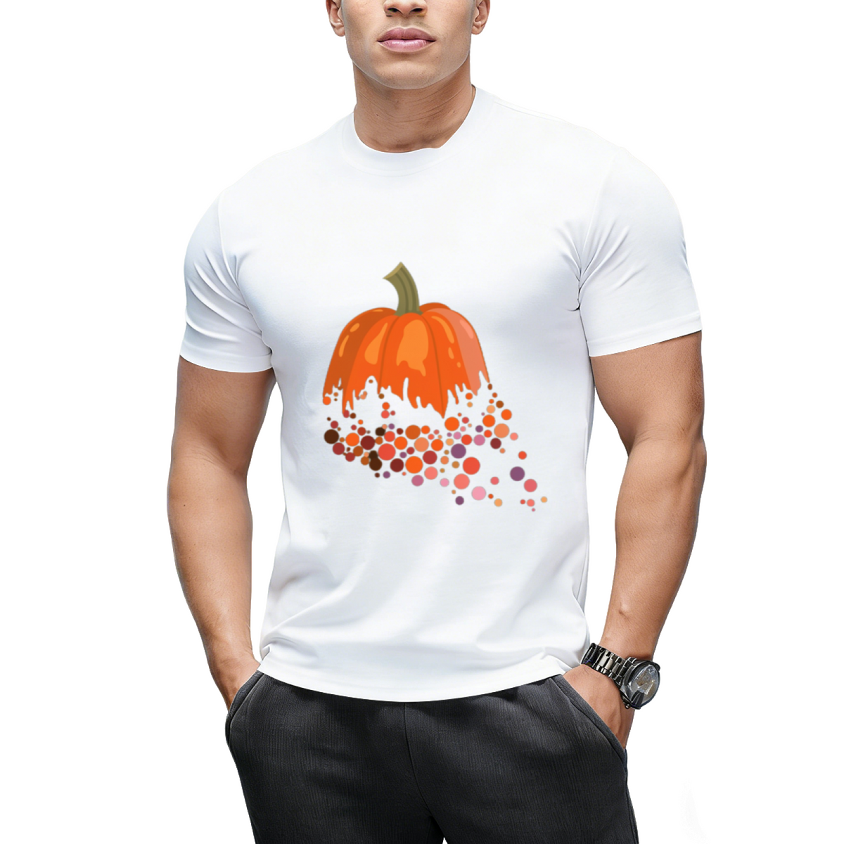 Pumpkin Dots Graphic T-Shirt