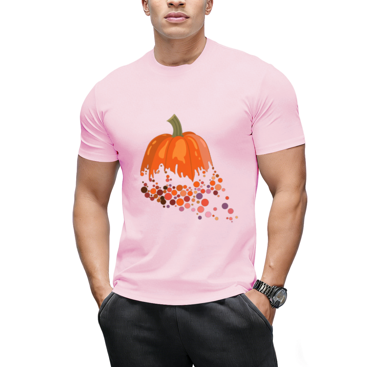 Pumpkin Dots Graphic T-Shirt