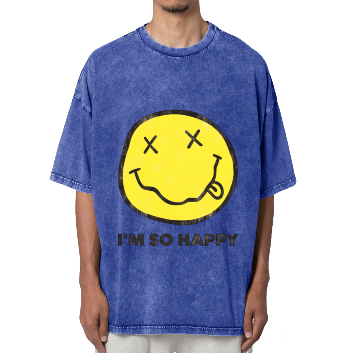 Nirvana Smiley Face Yellow Washed Tee