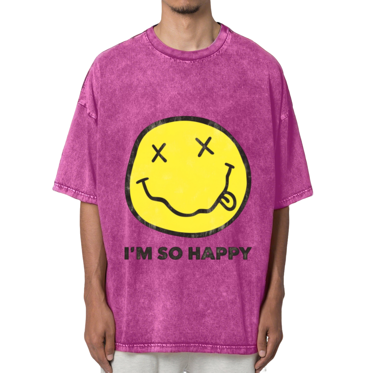 Nirvana Smiley Face Yellow Washed Tee