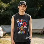 Grateful Dead washed graphic tank top with 60th Balloon graphic