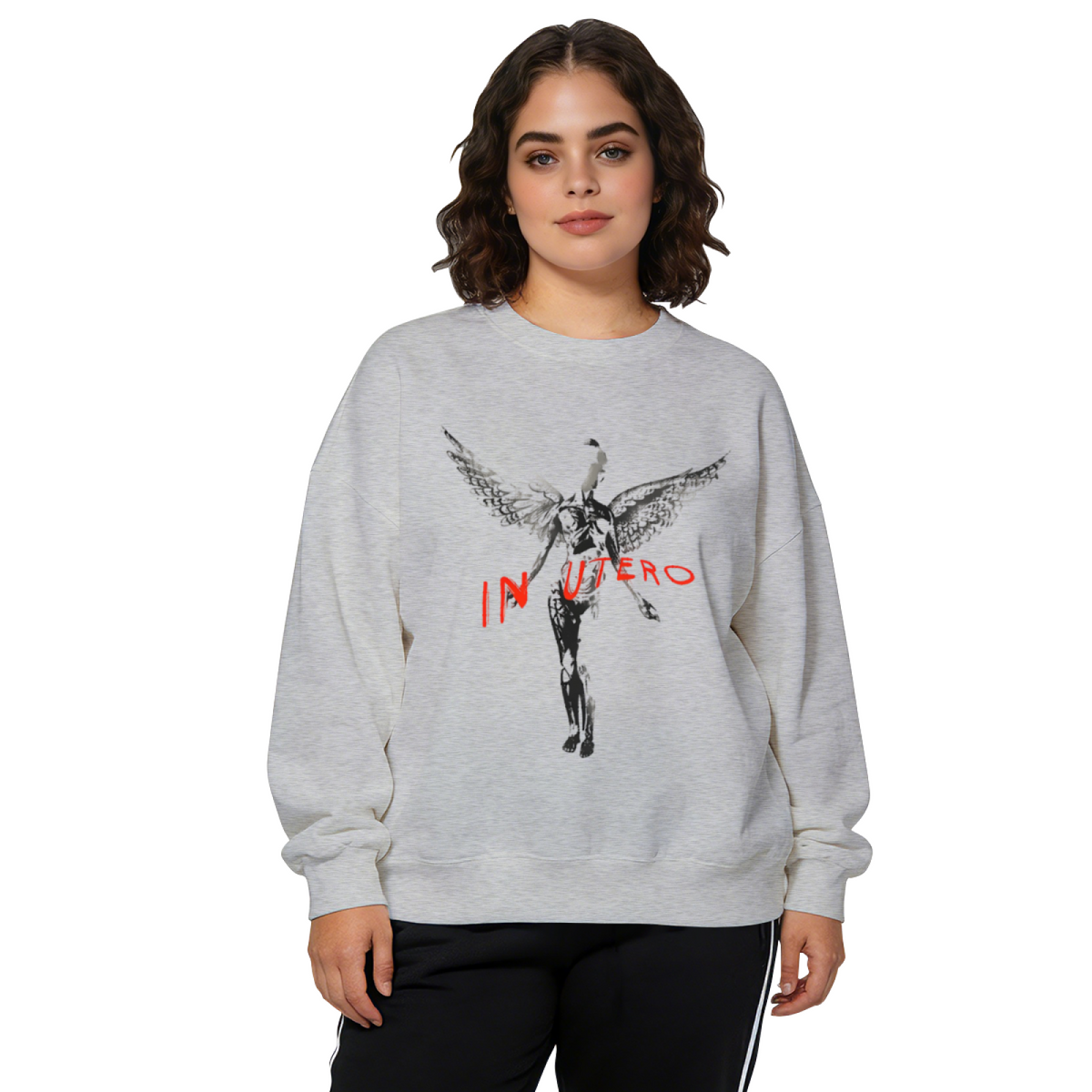 Nirvana In Utero Dark Angel Crewneck Sweatshirt