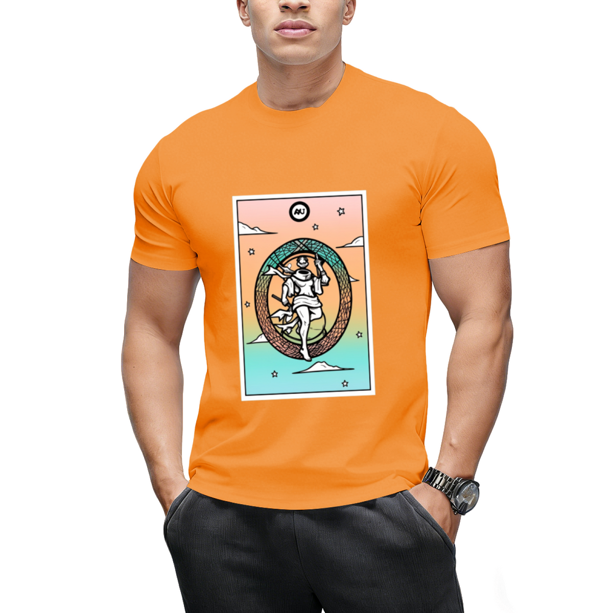 Rainbow Tarot the World Graphic T-Shirt