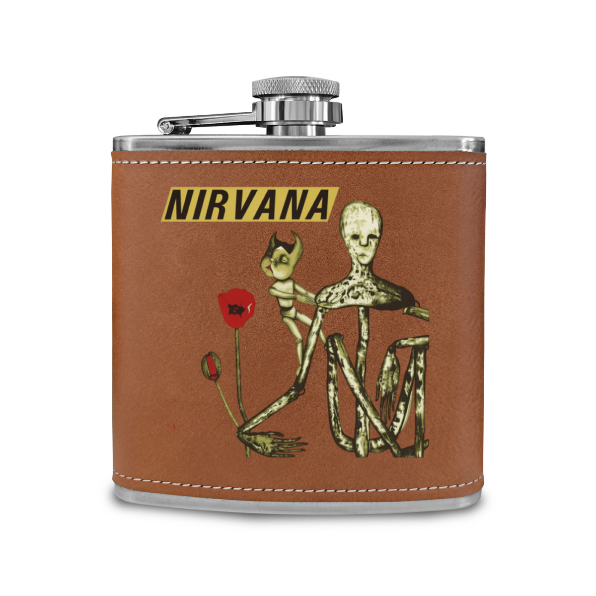 Nirvana Incesticide 6oz Vintage Stainless Steel Hip Flask