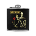 Nirvana Incesticide 6oz vintage-style stainless steel hip flask product image