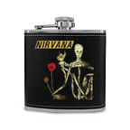 Nirvana Incesticide 6oz vintage-style stainless steel hip flask product image